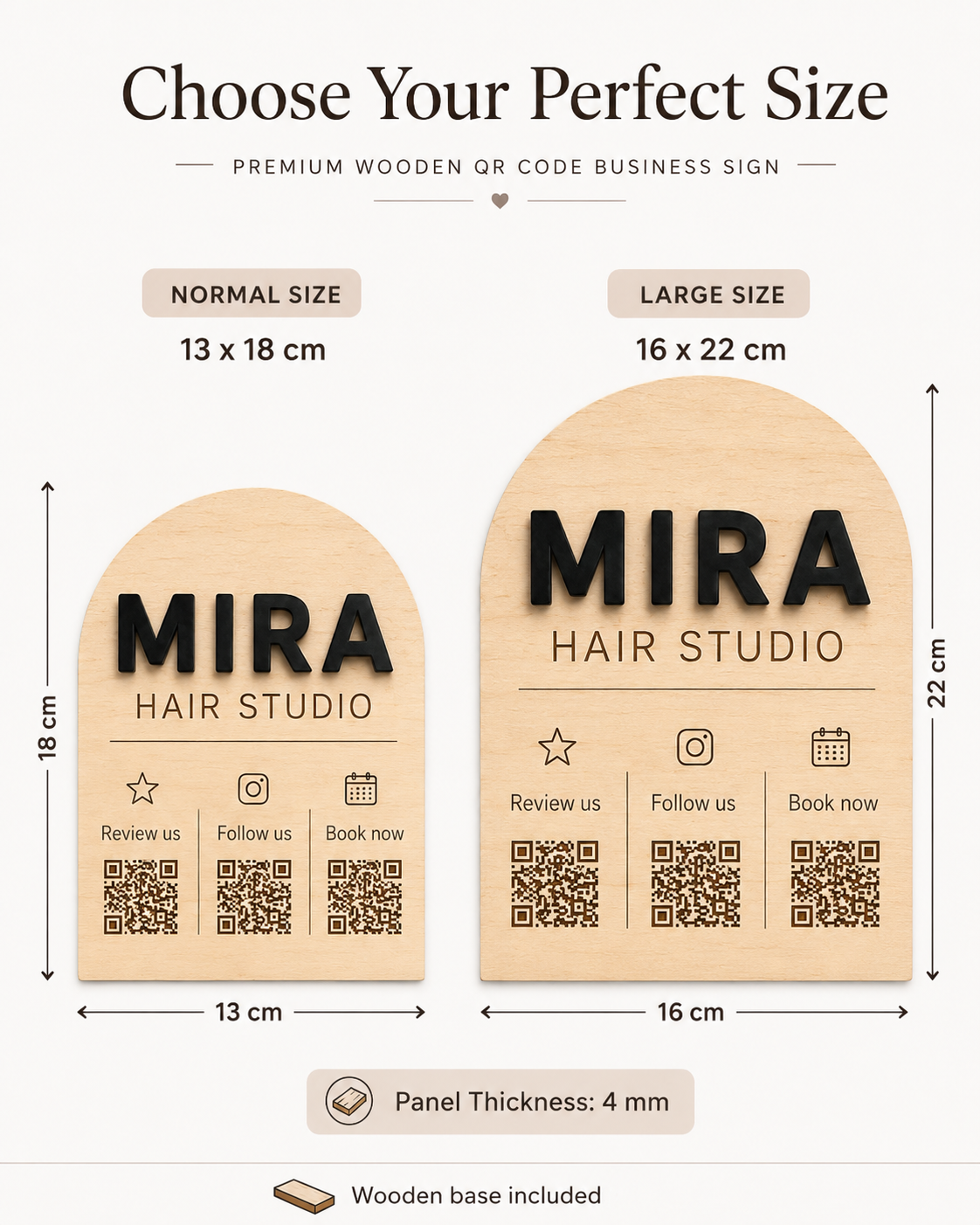 Personalized QR Code Business Sign for Google Reviews, Booking & Social Media - Image 4
