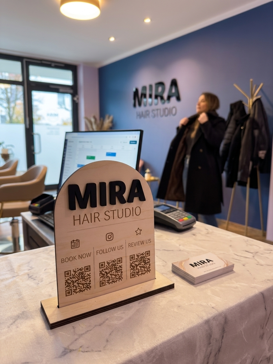 Personalized QR Code Business Sign for Google Reviews, Booking & Social Media - Image 10
