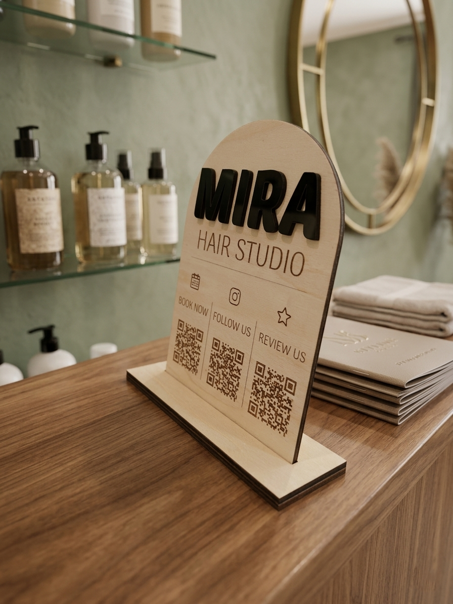 Personalized QR Code Business Sign for Google Reviews, Booking & Social Media - Image 3