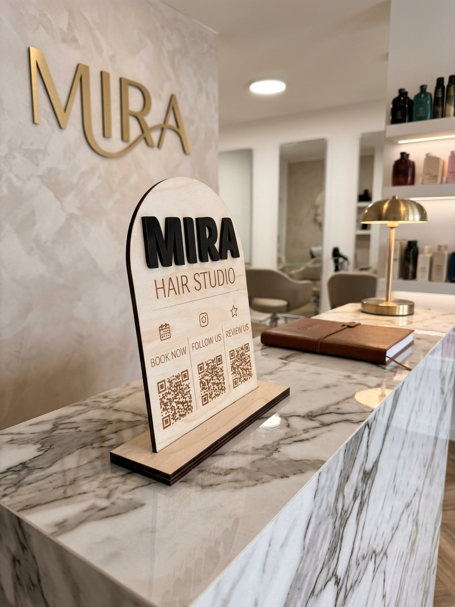 Personalized QR Code Business Sign for Google Reviews, Booking & Social Media - Image 6