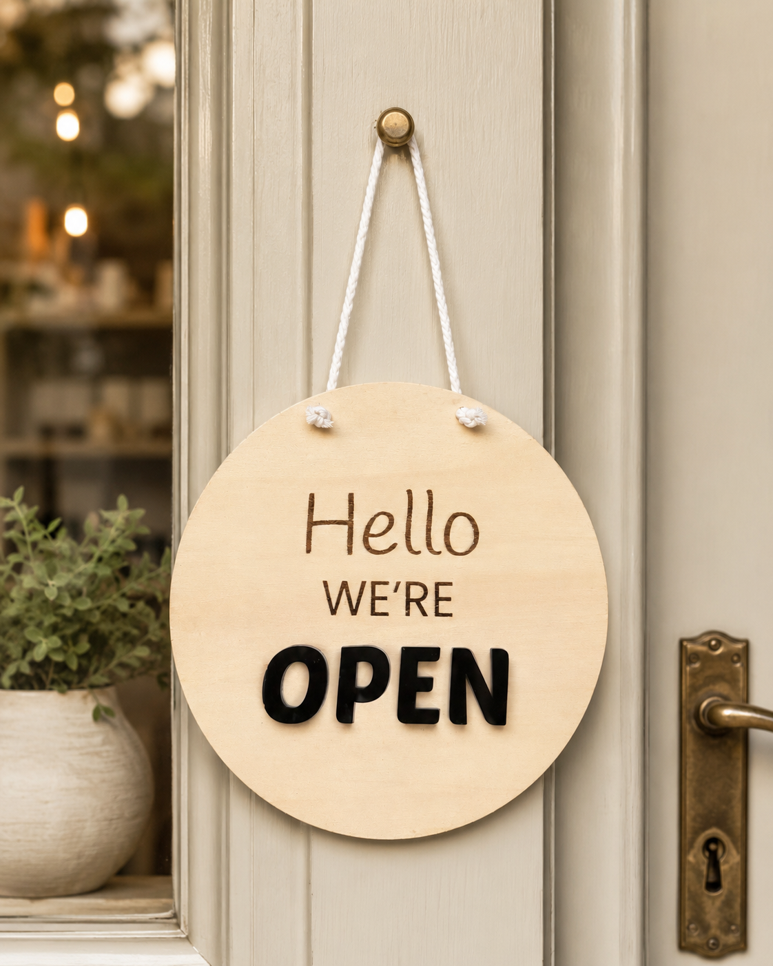 Open Closed Sign for Business – Double-Sided Wooden Door Sign - Image 10