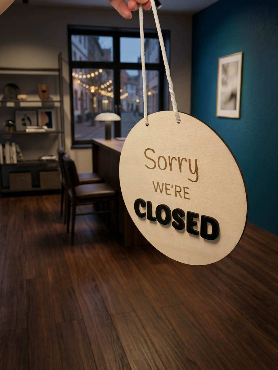 Open Closed Sign for Business – Double-Sided Wooden Door Sign - Image 8